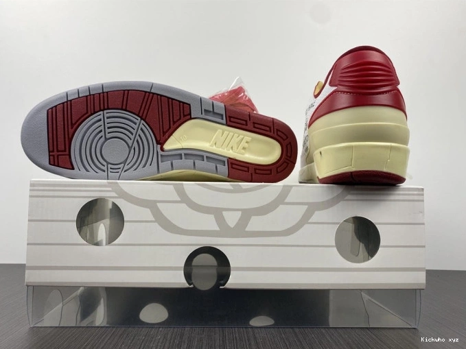 SP Red Retro 2 Low Off-White Jordan White DJ4375-106 0713